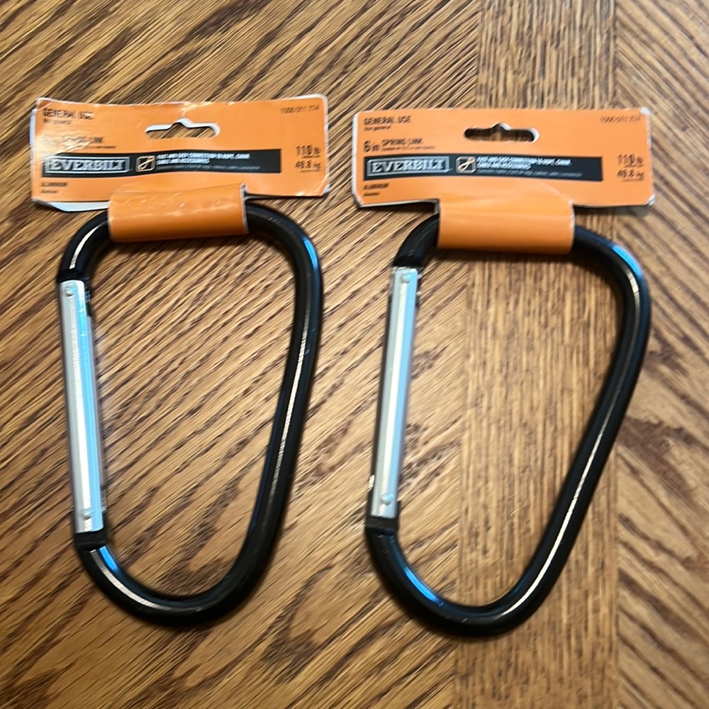 Everbilt 6 inch Black hook Spring Link, 110lb Working Load Limit - 2 Pack.